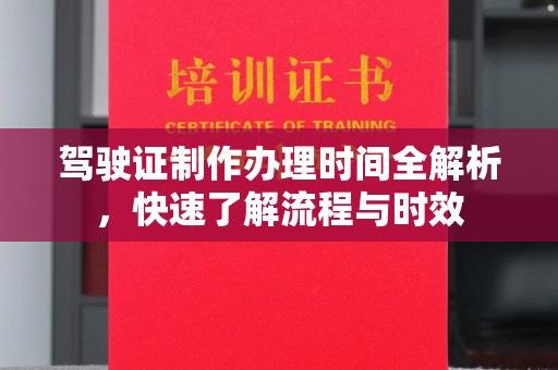 靖西驾驶证制作办理时间全解析，快速了解流程与时效